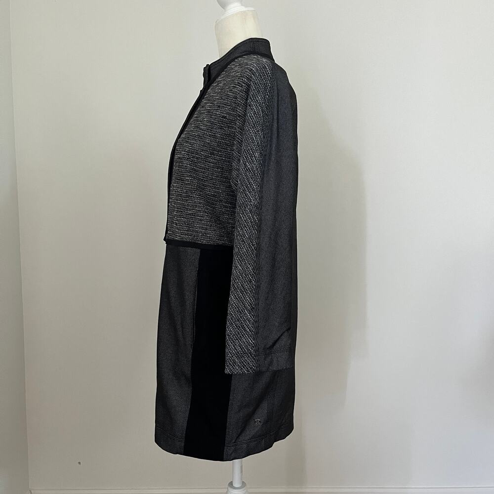 Lululemon Cocoon Car Coat Coco Pique Shine Dot Black XS - Picture 6 of 11